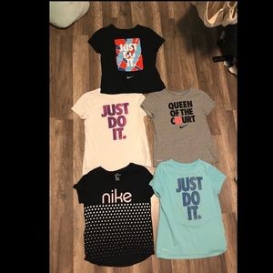 Girls Nike Bundle 5 shirts Size Youth Large